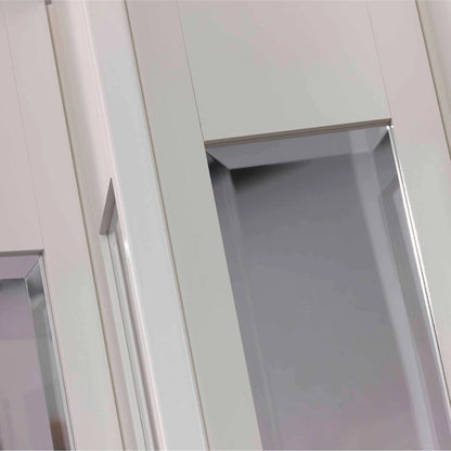 Homestyle Capri PVC Accordion Folding Door Fits 36"wide x 80"high White with Clear PVC Inserts