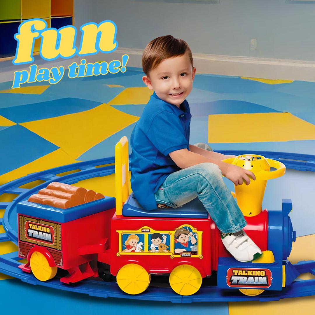 Talking Train 6-Volt Battery-Powered Ride-On