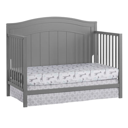 Oxford Baby North Bay 4-in-1 Convertible Crib, Snow White, GREENGUARD Gold Certified, Wooden Crib