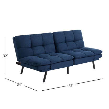 Mainstays Memory Foam Futon with 72",Black