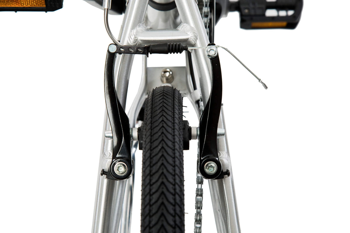 ZiZZO Liberte 8-Speed 20" Wheel, Aluminum Folding Road Bicycle for All Genders, Silver and Black