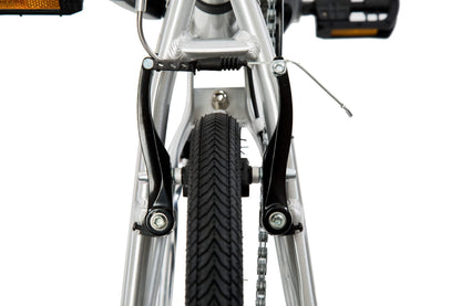 ZiZZO Liberte 8-Speed 20" Wheel, Aluminum Folding Road Bicycle for All Genders, Silver and Black