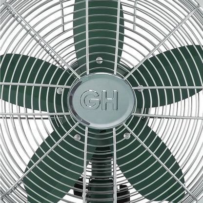 Good Housekeeping Retro All-Metal Table Fan (92618) with 3 Speed Settings, Wide Oscillation, and Carrying Handle