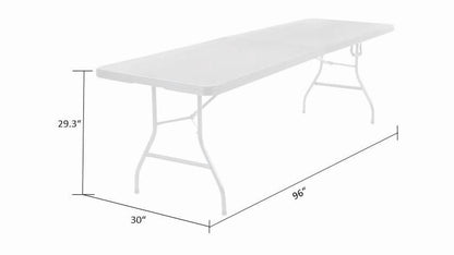 Cosco 8 Foot Centerfold Folding Table, White