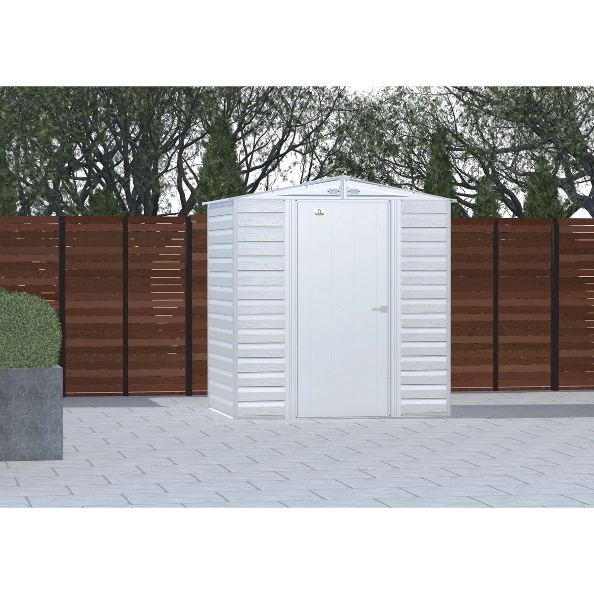 Arrow Select Steel Storage Shed Steel Storage Shed, 6x5, Charcoal