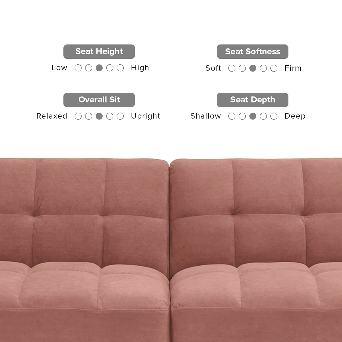 Mopio Aaron Futon Sofa Bed Old Rosa
