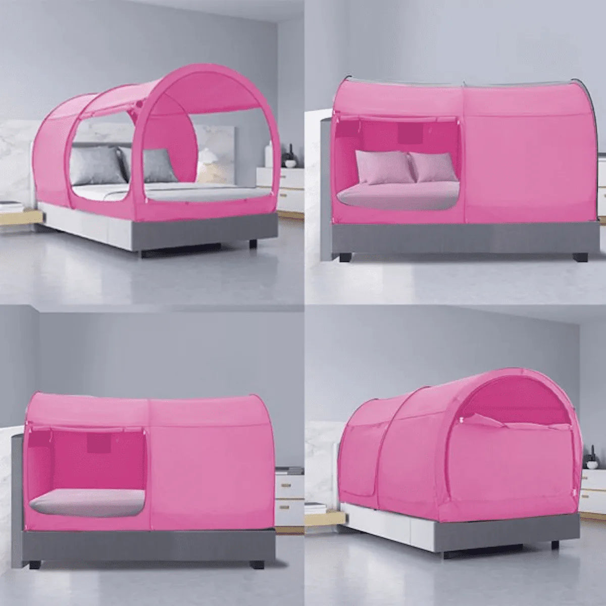 Alvantor Bed Tent Pop Up Canopy Full Pink