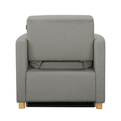 Serta Carly Scandinavian Style Convertible Chair, Ivory Fabric