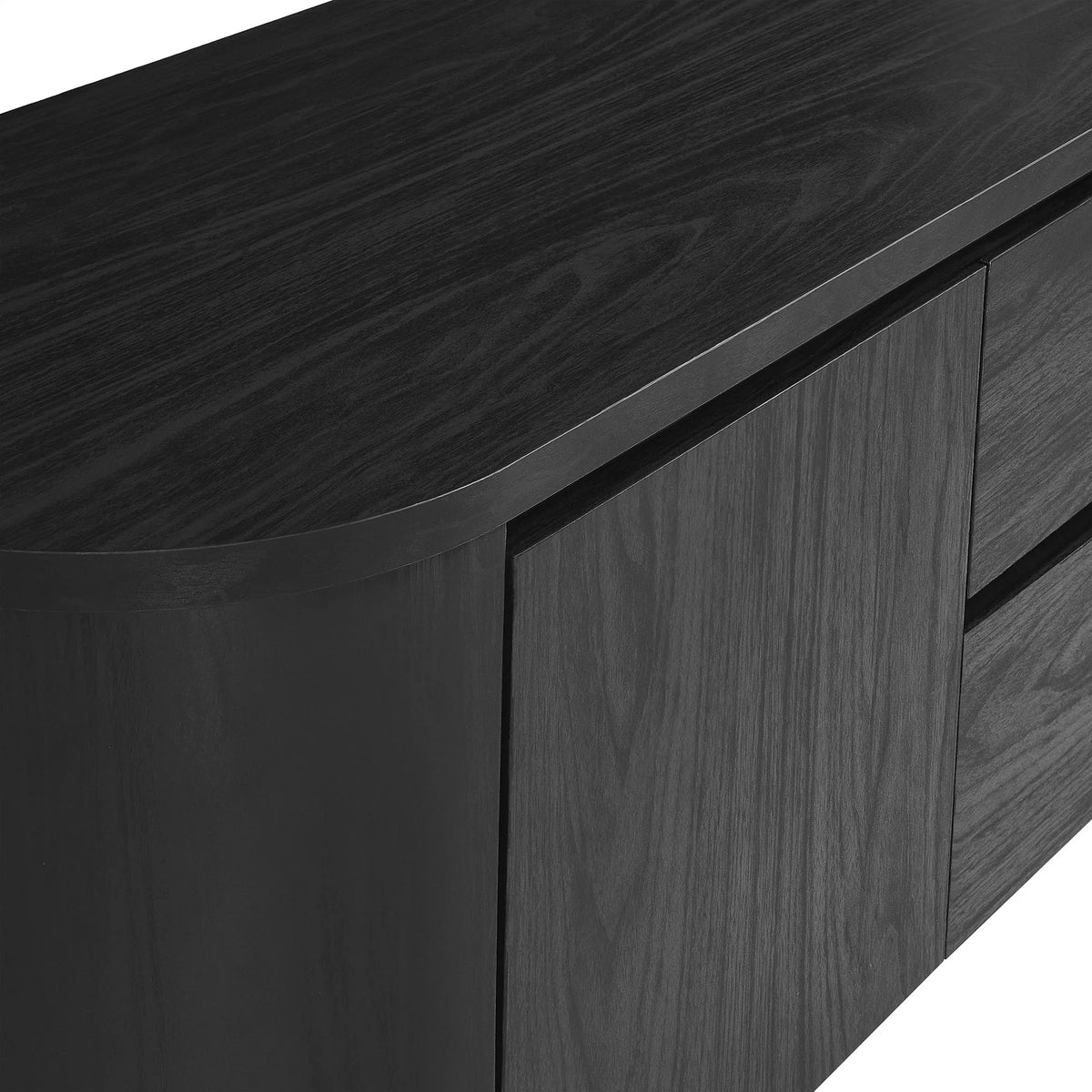 Modway Duval  71 Inch Oval  TV Cabinet in Black by Modway