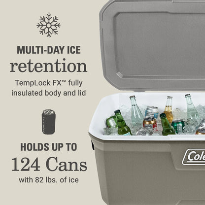 Coleman 316 Series 150QT Hard Chest Cooler, Silver Ash