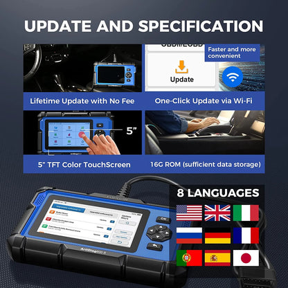 OBD2 Scanner TOPDON ArtiDiag600S Car Diagnostic Scan Tool AT/ENG/ABS/SRS Diagnoses & 8 Reset Services