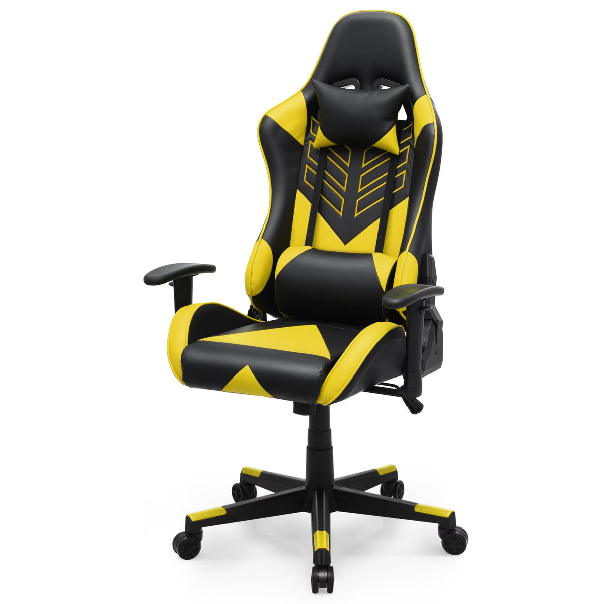 Magshion Ergonomic Gaming Chair, Comfortable Gaming Chair, Computer Chair Leather Desk Chair Adjustable Swivel Gaming Office Chair, Blue