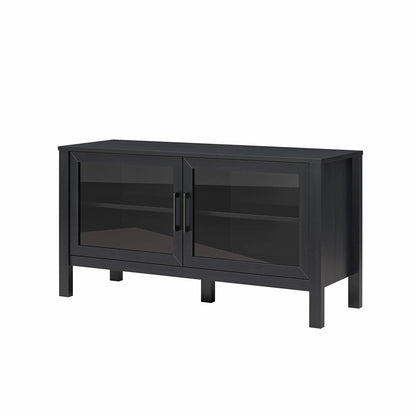 Mainstays Glass Door TV Stand for TVs up to 55", Spring Pine