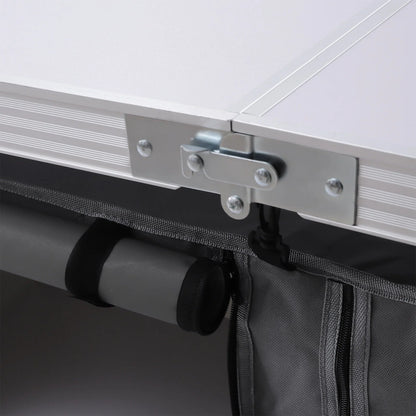 Folding Camping Table Portable Aluminum Camping Table Height Adjustable Camping Cook Station for Indoor Outdoor