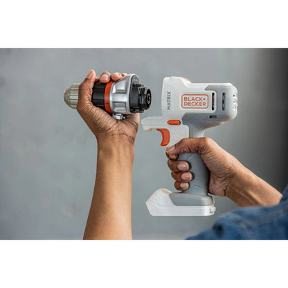 BLACK+DECKER 20V MAX* Matrix Cordless Combo Kit, 6-Tool, White And Orange, (BDCDMT1206KITWC)