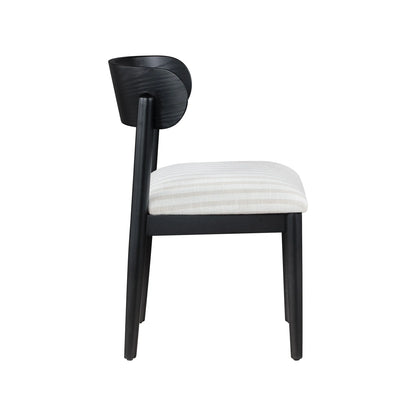Beautiful Drew Dining Room Chair by Drew Barrymore, Rich Black Finish, 2 Pack