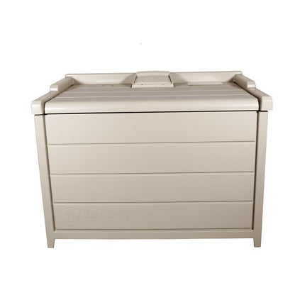 BenchSentry by Genie Package Delivery Box for Outside, Protects Packages from Theft and Damage from Weather - Slate