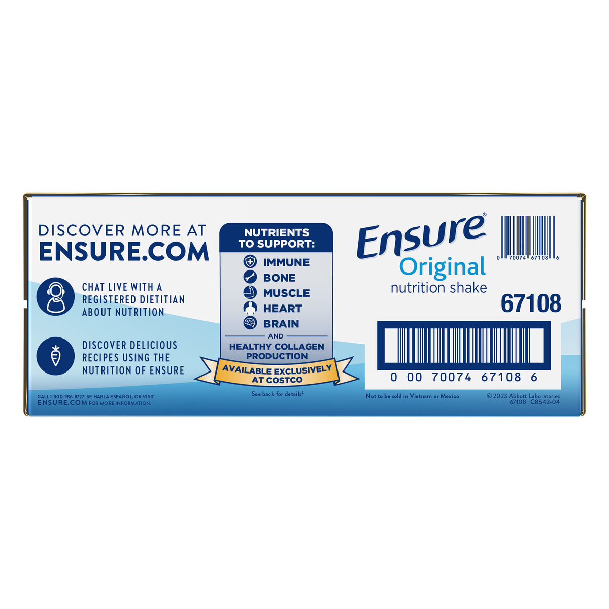Ensure Original Nutrition Shake, 8 fl. oz, 30-pack, Vanilla