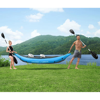 Hydro-Force Cove Champion X2 Inflatable Kayak - Two-Person Kayak Set (10 0 Long)