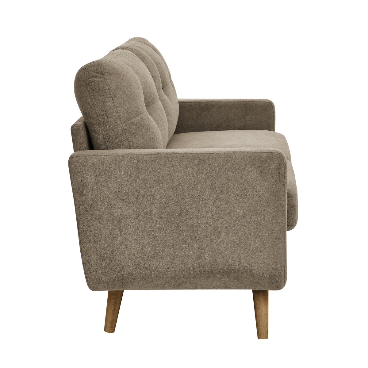 Aukfa 68" Small Sofa Couch Comfy Mid Century Modern Loveseat Sofa for Living Room Bedroom, Cream