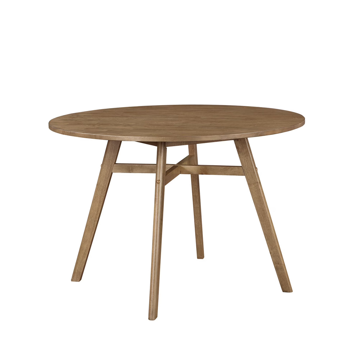 Mainstays 44inch Solid Wood Round Dining Table, Walnut
