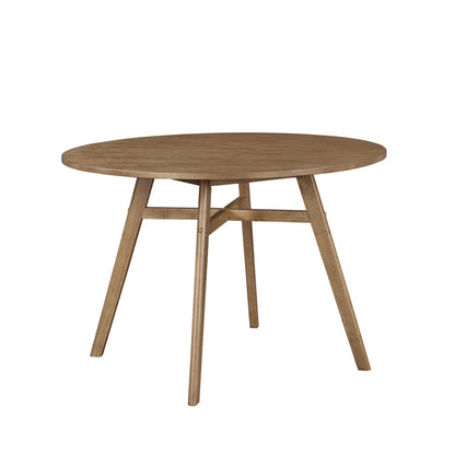 Mainstays 44inch Solid Wood Round Dining Table, Walnut