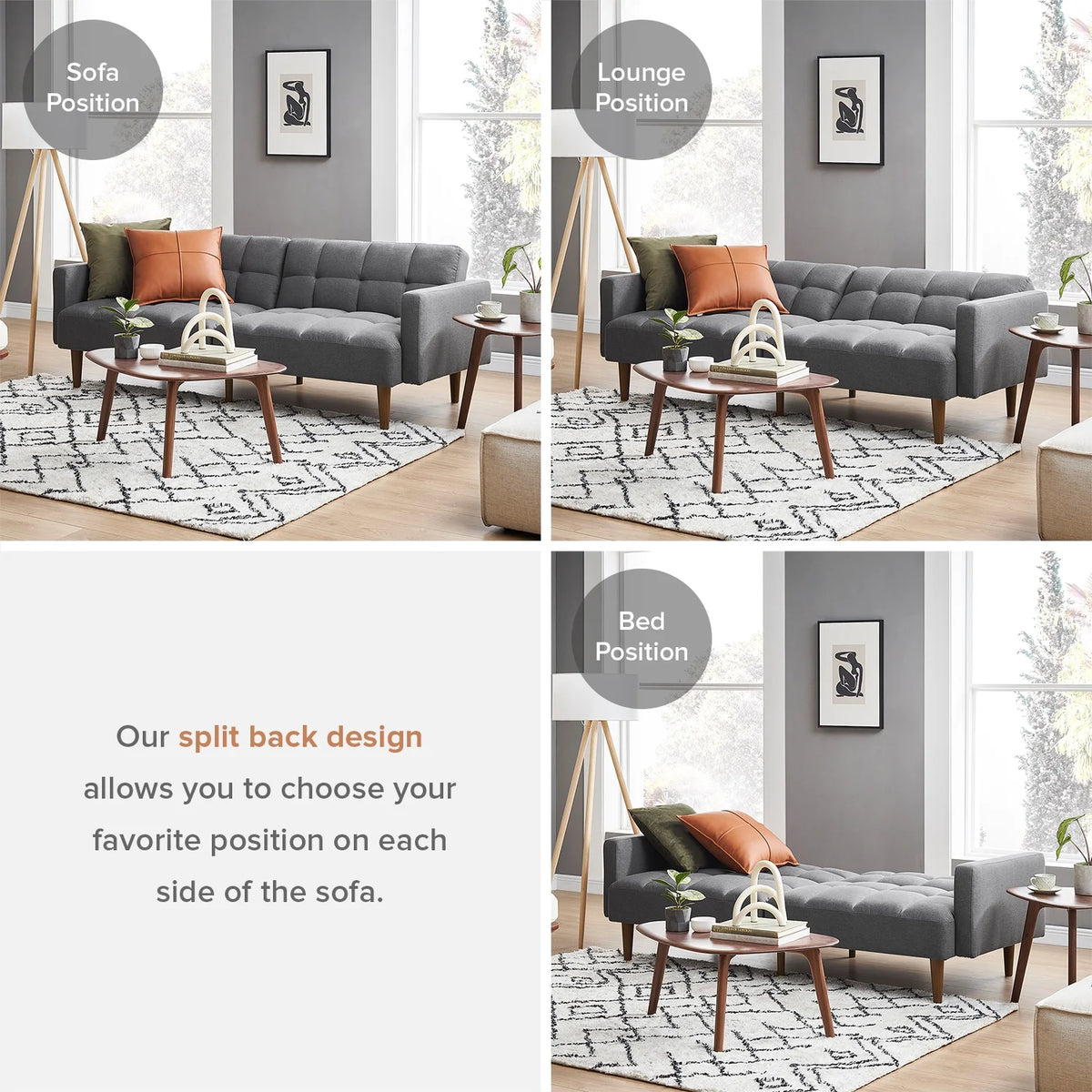 Mopio Aaron Futon Sofa Bed Old Rosa