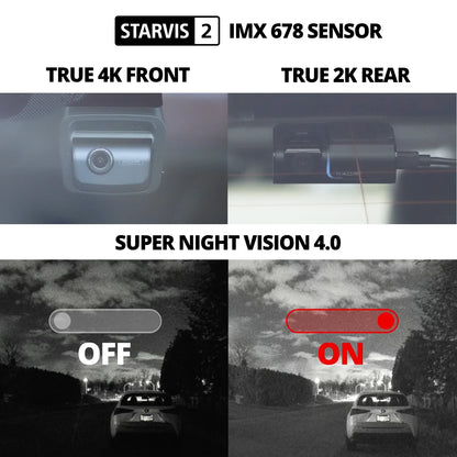 THINKWARE U3000 4K UHD Dual-Channel Dash Cam with Sony STARVIS 2.0, 64GB and OBD