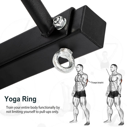 47" Pull Up Bar Wall Mounted Multi-Grip w/Hangers for Punching Strength Training20