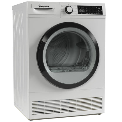 Magic Chef 4.0 cu. ft. Ventless, Condensing Front Load Stackable Electric Dryer, 24 in. in White in White