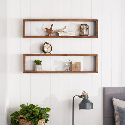 TRINITY Stackable Floating Box Shelf, 2-pack