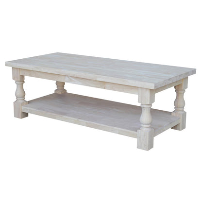 Tuscan Coffee Table  Unfinished