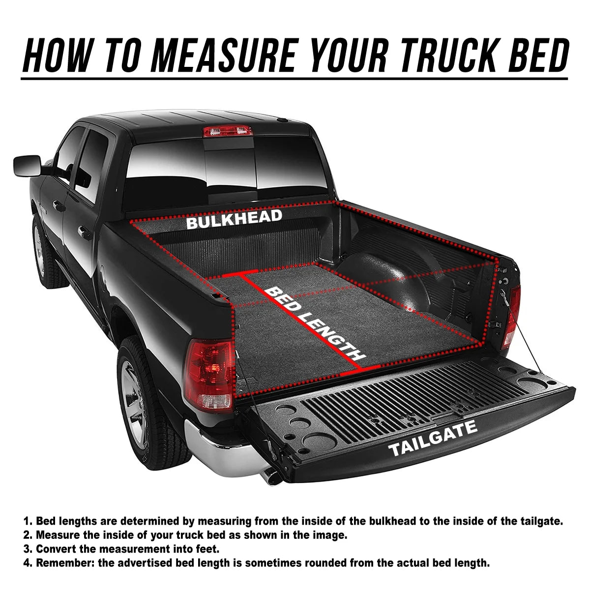Auto Drive Soft Tri Fold Truck Bed Tonneau Cover Fits Ford Ranger 6' Short Bed 1982-2011