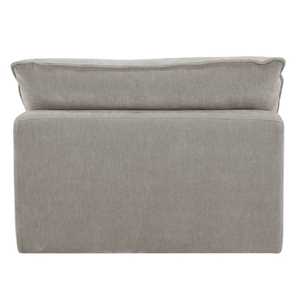 Sereen Fabric Armless Chair, Taupe