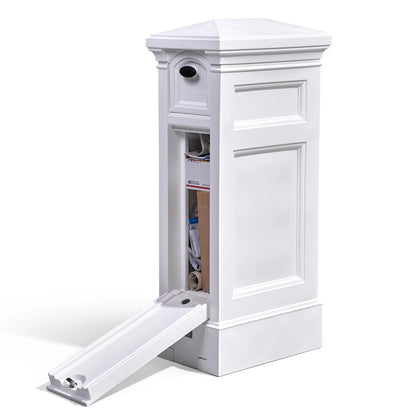 Step2 Atherton Reserve White Lockable Package Storage Mailbox, Plastic