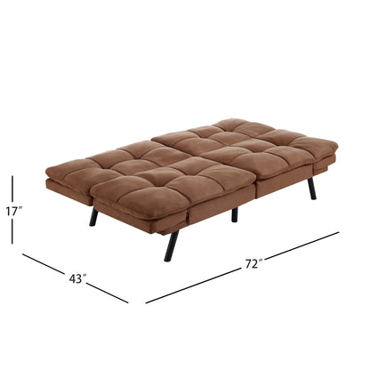 Mainstays Memory Foam Futon with 72",Black
