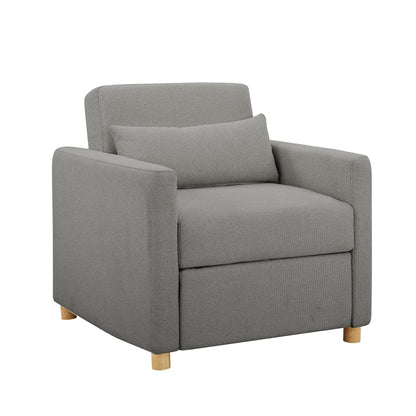 Serta Carly Scandinavian Style Convertible Chair, Ivory Fabric