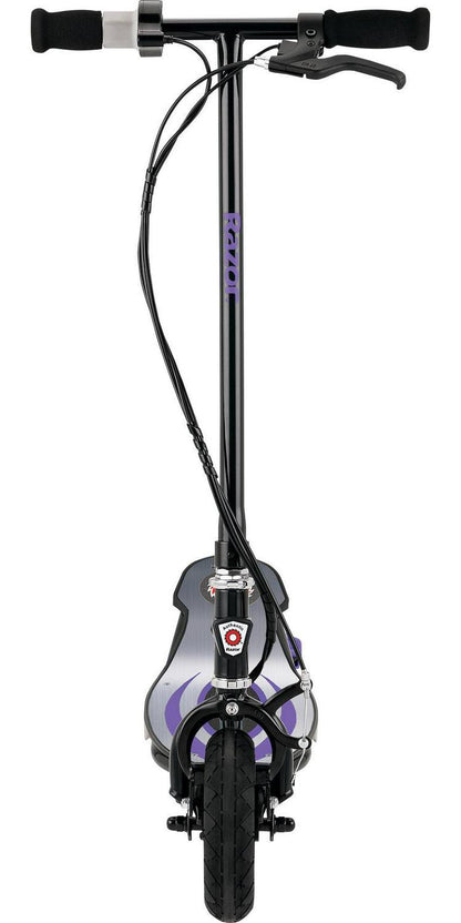 Razor Power Core E100 Aluminum Deck Electric Scooter. Age 8+. 11 Mph. 60-Min Run. Purple