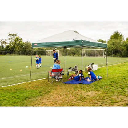 Coleman Straight Leg Instant Outdoor Canopy Shelter, 10 x 10, Tan & Black