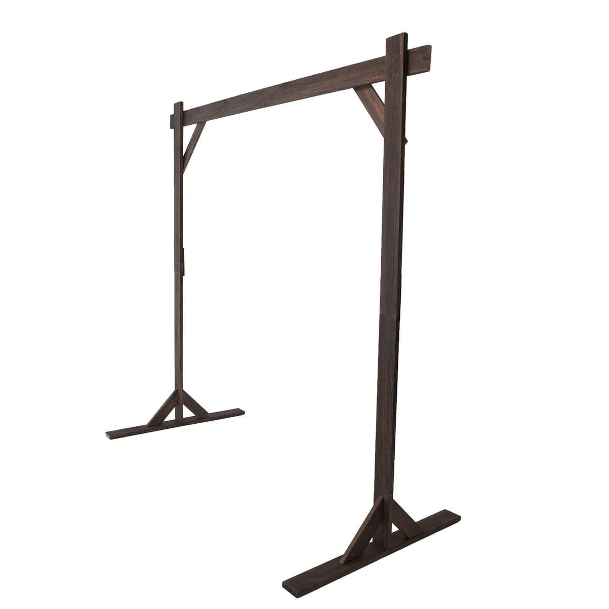 Efavormart 7FT Rustic Square Wedding Arch Wooden Backdrop Stand, Wedding Ceremony Arch - Brown