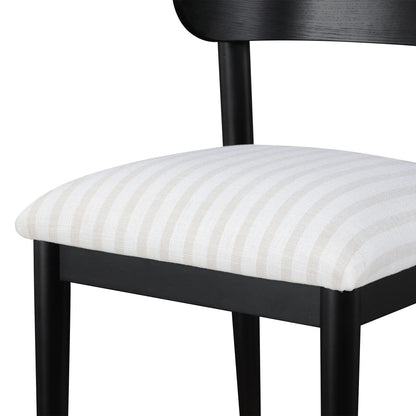 Beautiful Drew Dining Room Chair by Drew Barrymore, Rich Black Finish, 2 Pack