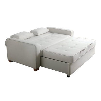 Serta Dream Convertibles Monroe Modern Polyester Convertible Queen Sofa Bed with Pillows Grey