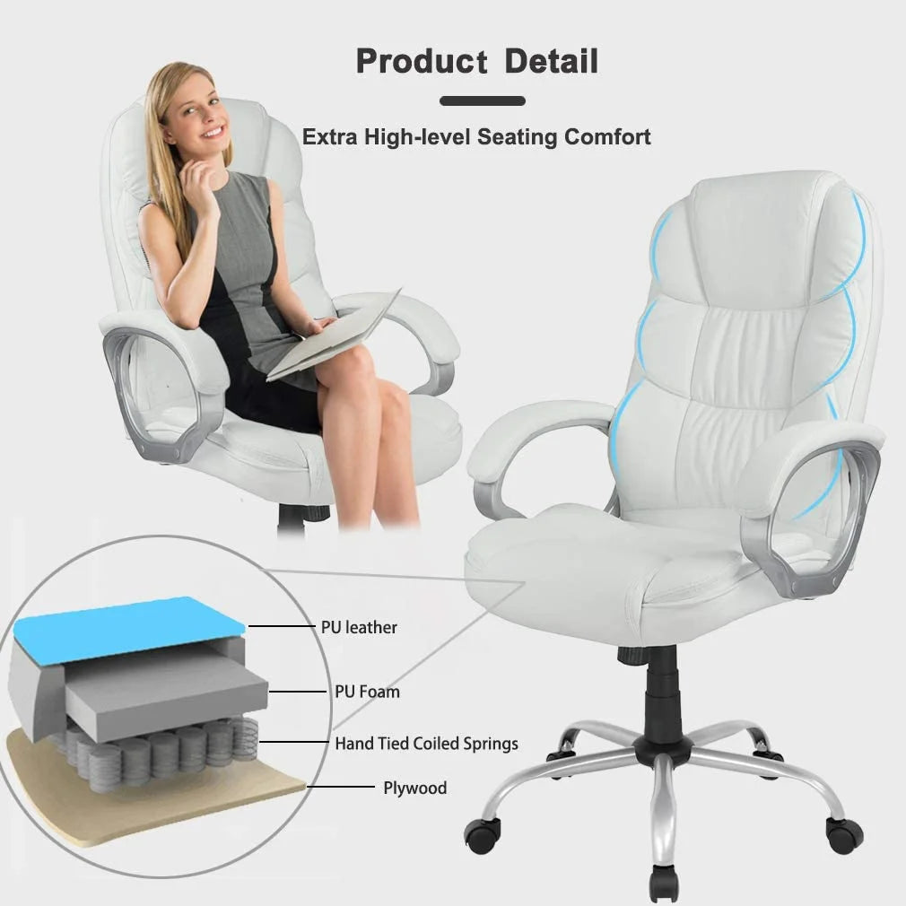 BestOffice Ergonomic Office Chair, Lumbar Support, Rolling Swivel for Men, Women(Black)