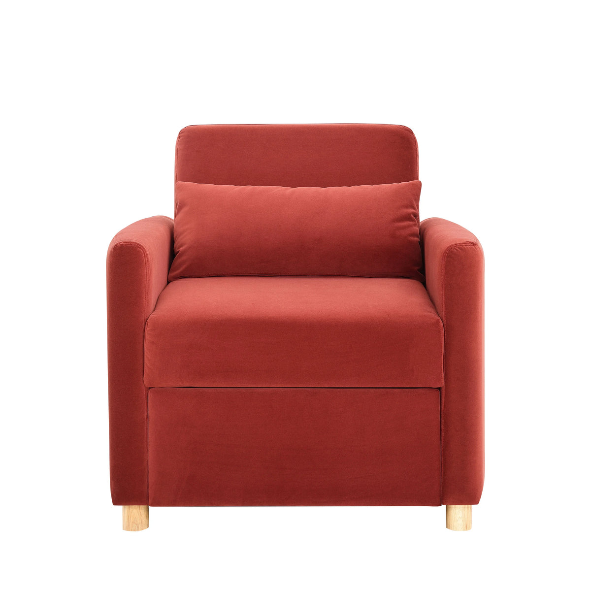 Serta Carly Scandinavian Style Convertible Chair, Ivory Fabric