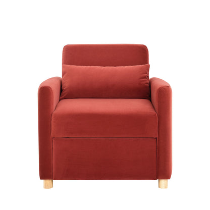 Serta Carly Scandinavian Style Convertible Chair, Ivory Fabric