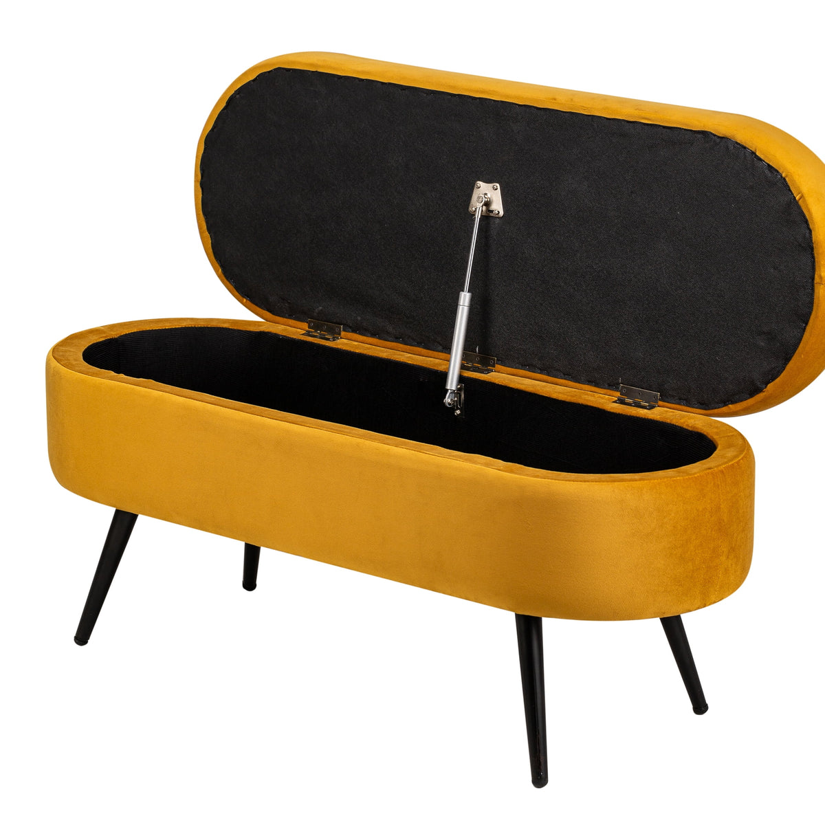 Metal and White Boucle Storage Bench Modern Design Style Entryway