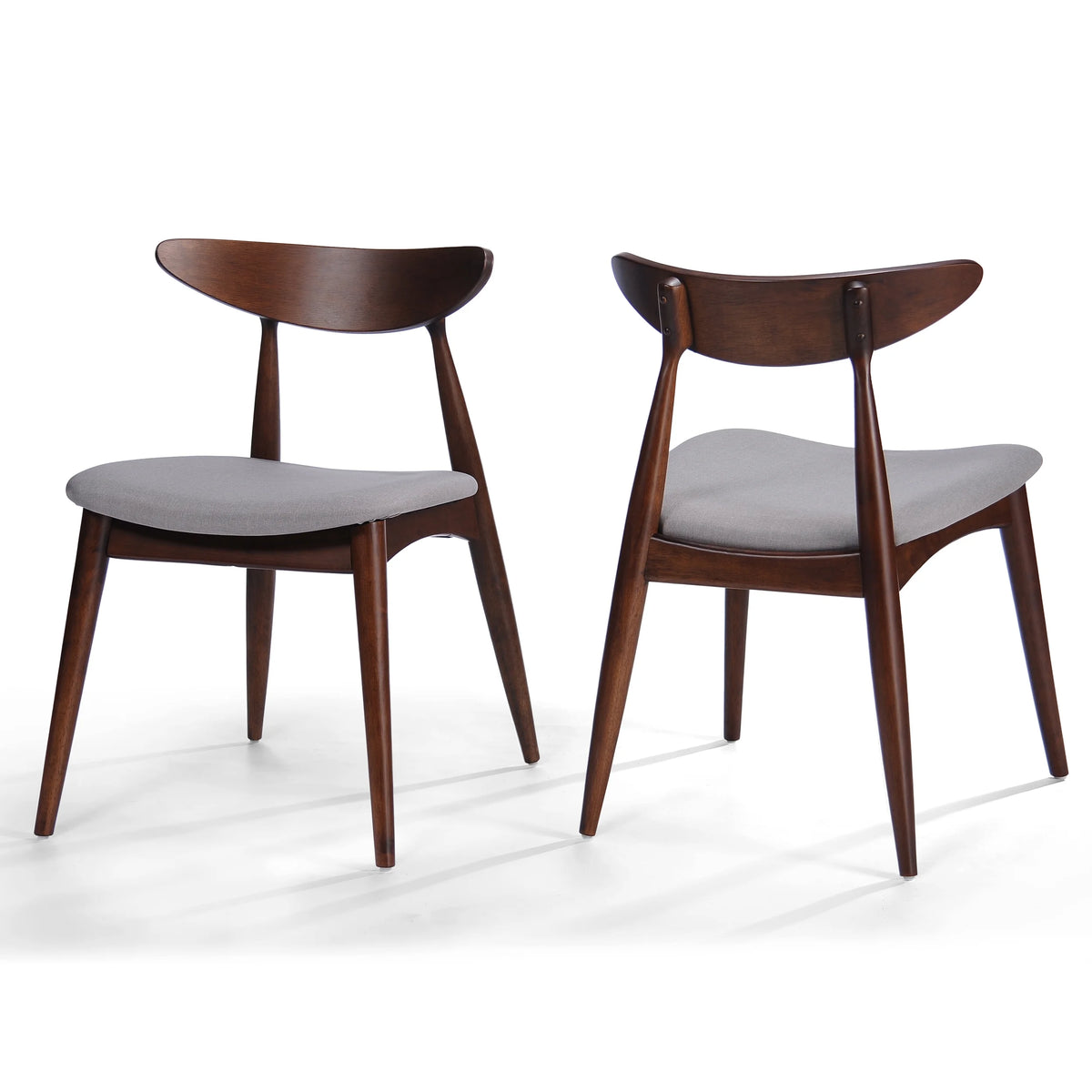 Noble House Branson Walnut Wood 5-Piece Dining Set