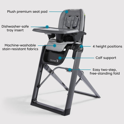 Baby Jogger City Bistro High Chair. Graphite. 1 Count