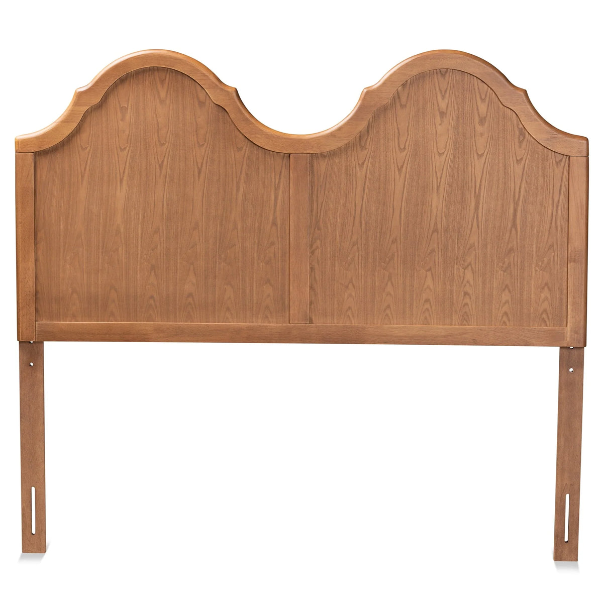 Baxton Studio Tobin Classic Panel Back Support Engineered Wood Headboard, King, Ash Walnut