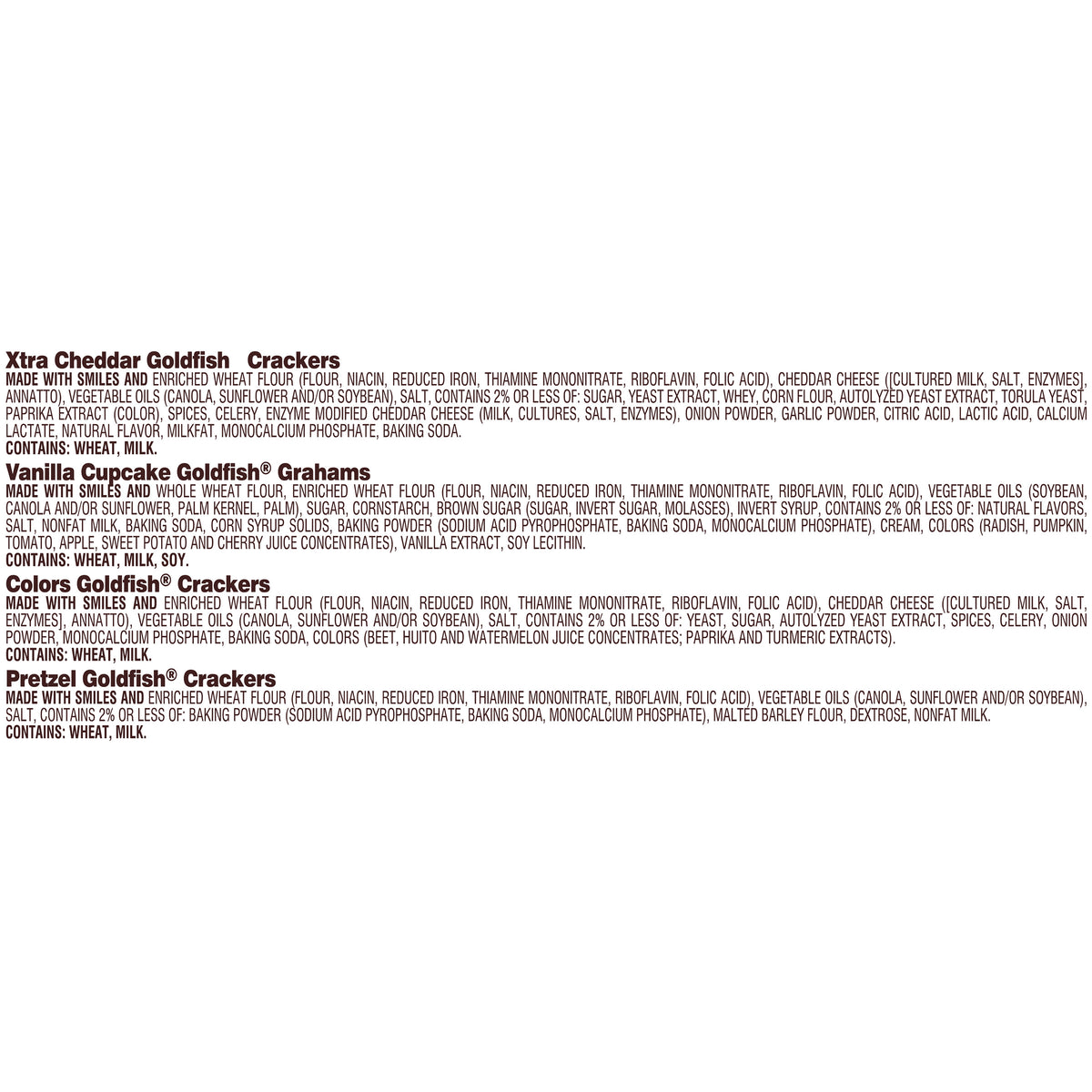 Goldfish Baked Snacks, Variety Pack, 45-count